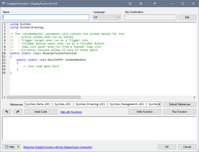 Edit Scripted Function Edit Scripted Function