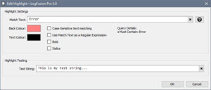 Editing a Highlight Rule Editing a Highlight Rule