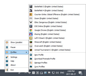 Profile Menu Profile Menu