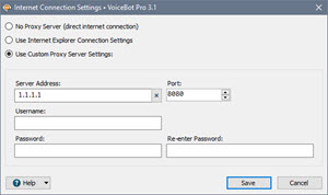 Internet Connection Settings Internet Connection Settings