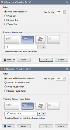 Edit Key Press/Mouse Click Action Edit Key Press/Mouse Click Action